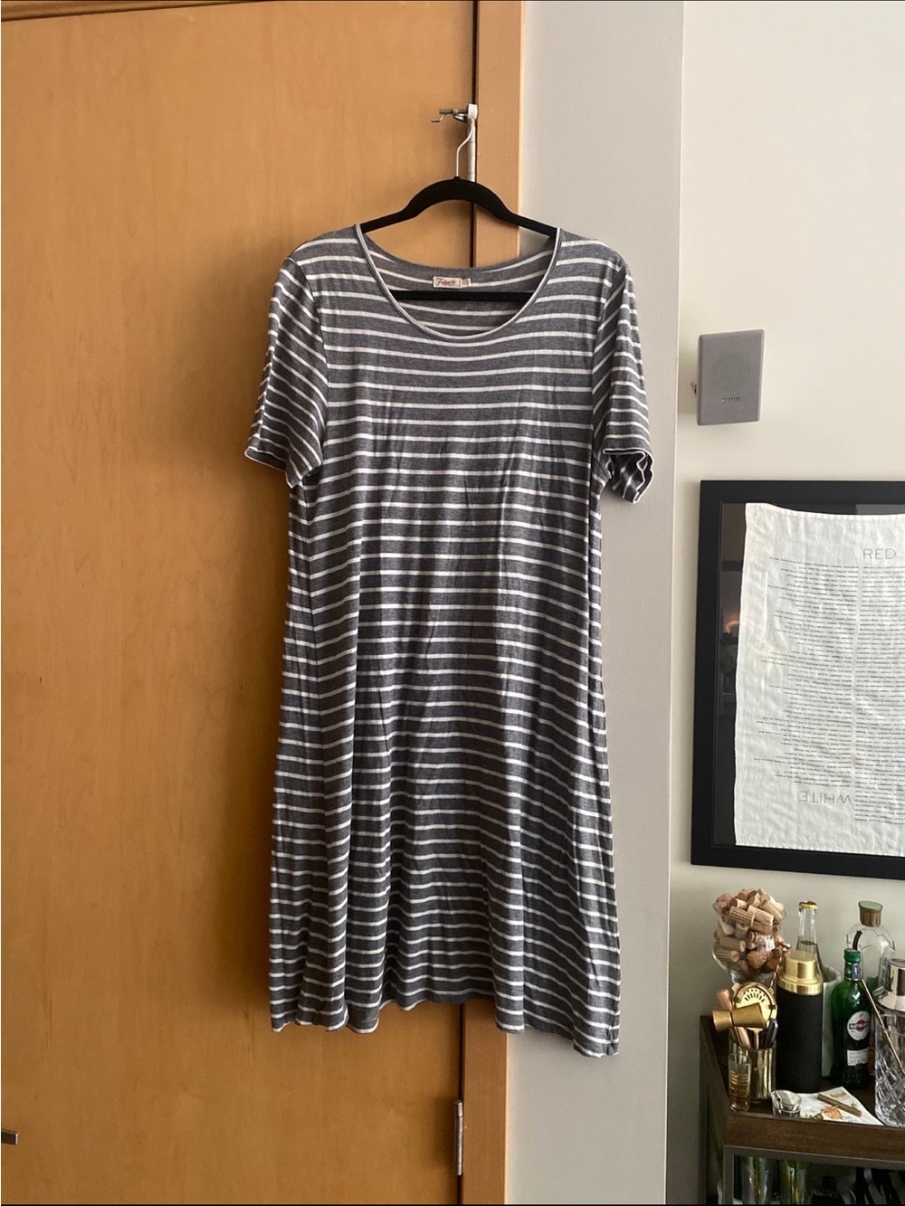 Faherty Striped T-Shirt Dress size large